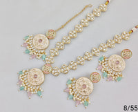 Elegant Traditional CZ Jewelry Set with Pearl and Gemstone Accents