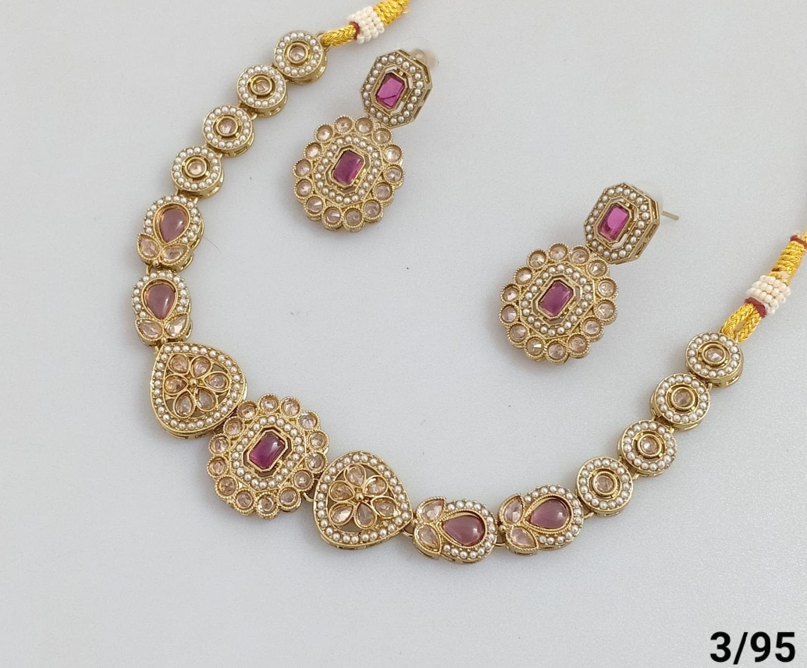 Antique Gold Plated Choker Necklace Set