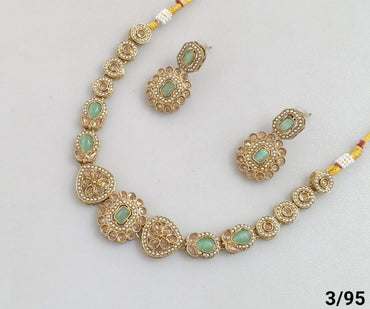 Antique Gold Plated Choker Necklace Set