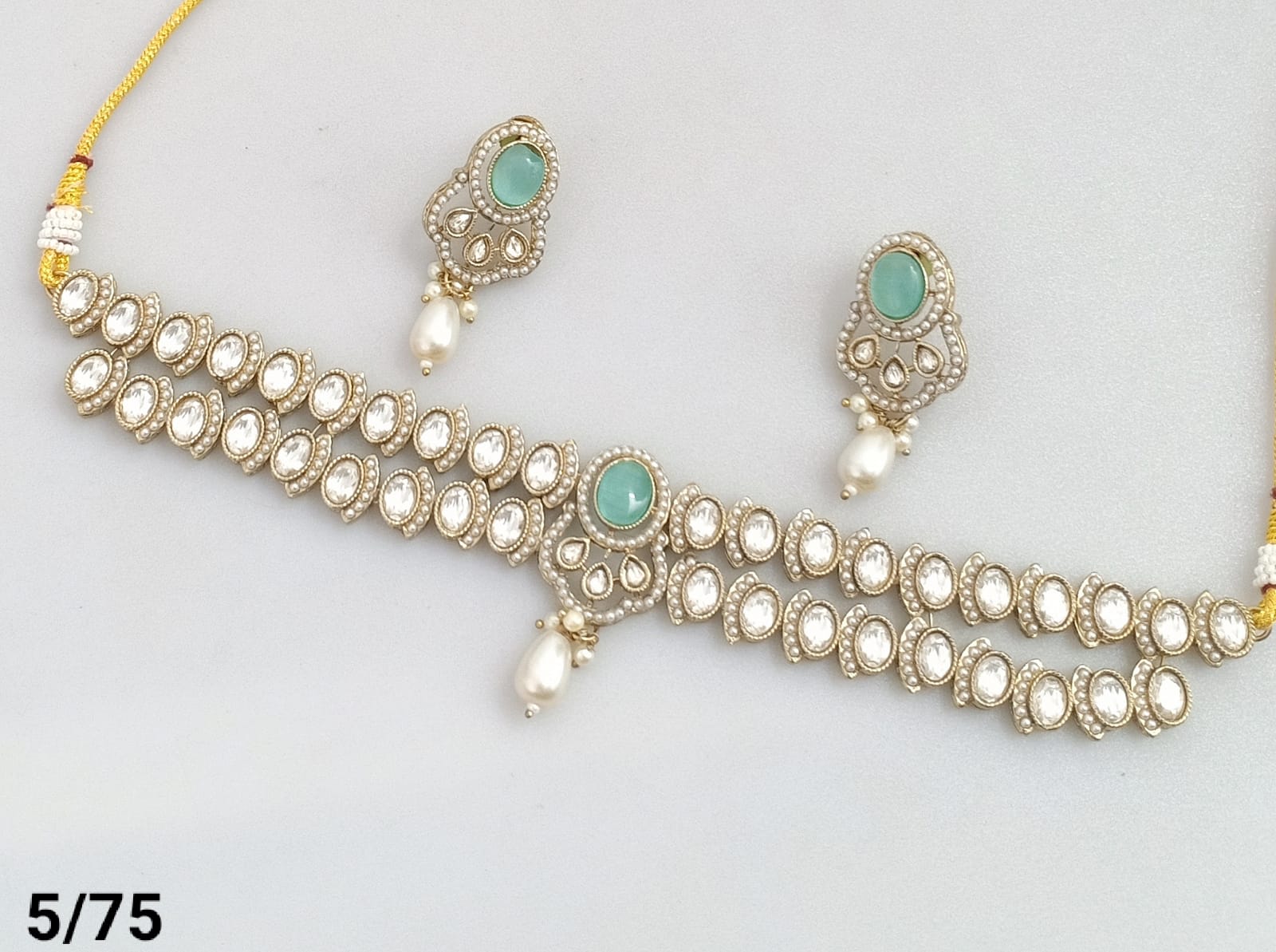 Antique Gold Plated Choker Necklace Set