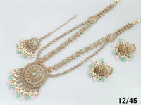 Antique Gold Plated Long Necklace Set
