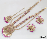 Antique Gold Plated Long Necklace Set
