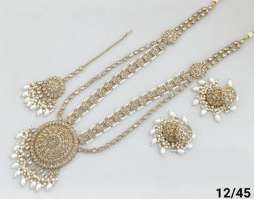 Antique Gold Plated Long Necklace Set