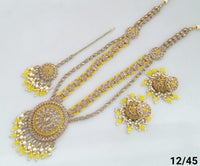 Antique Gold Plated Long Necklace Set