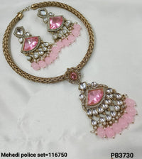 Antique Gold Plated Fancy Choker Necklace Set