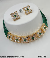 Gold Plated Fancy Choker Necklace Set