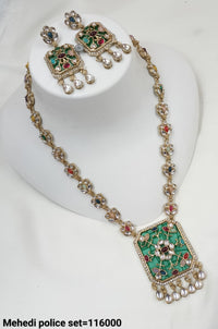 Antique Gold Plated Fancy Necklace Set