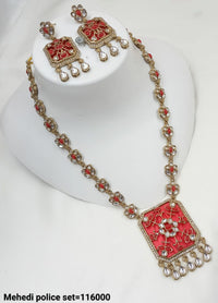 Antique Gold Plated Fancy Necklace Set