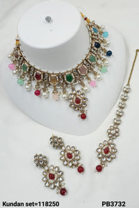 Antique Gold Plated Choker Necklace Set
