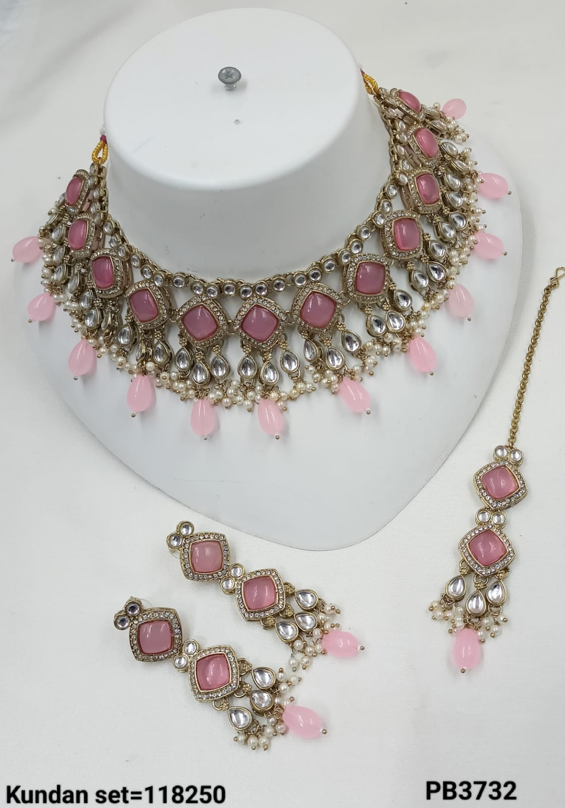 Antique Gold Plated Choker Necklace Set