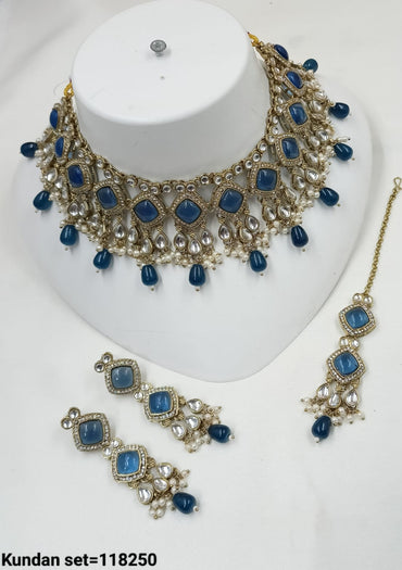 Antique Gold Plated Choker Necklace Set