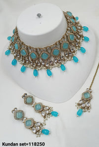 Antique Gold Plated Choker Necklace Set