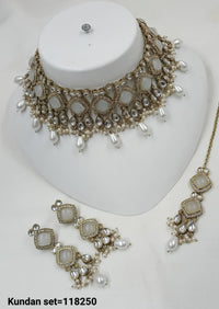 Antique Gold Plated Choker Necklace Set