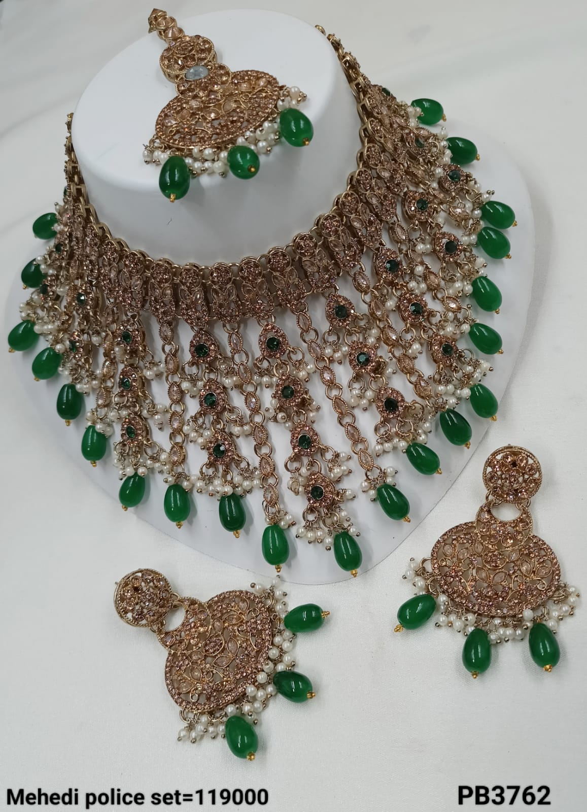 Antique Gold Plated Choker Necklace Set