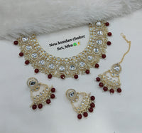 Elegant CZ Choker Necklace Set – Bridal & Traditional Jewelry