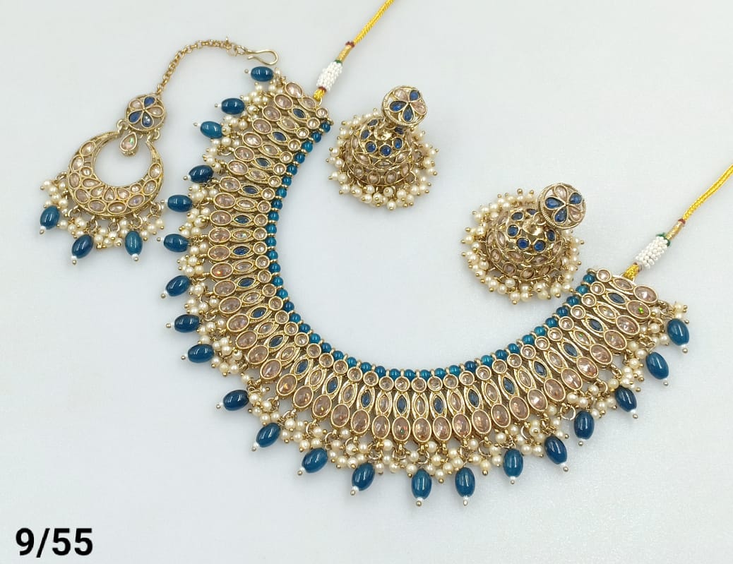 Antique Gold Plated Choker Necklace Set