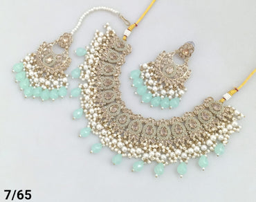 Antique Gold Plated Choker Necklace Set