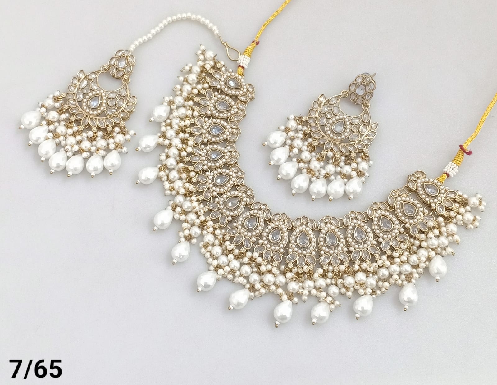 Antique Gold Plated Choker Necklace Set
