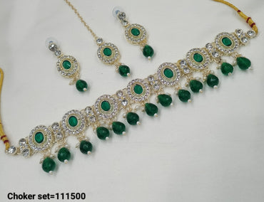 Gold Plated Choker Necklace Set