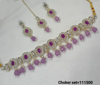 Gold Plated Choker Necklace Set