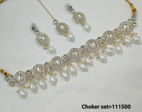 Gold Plated Choker Necklace Set