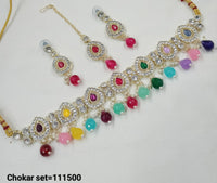 Gold Plated Choker Necklace Set