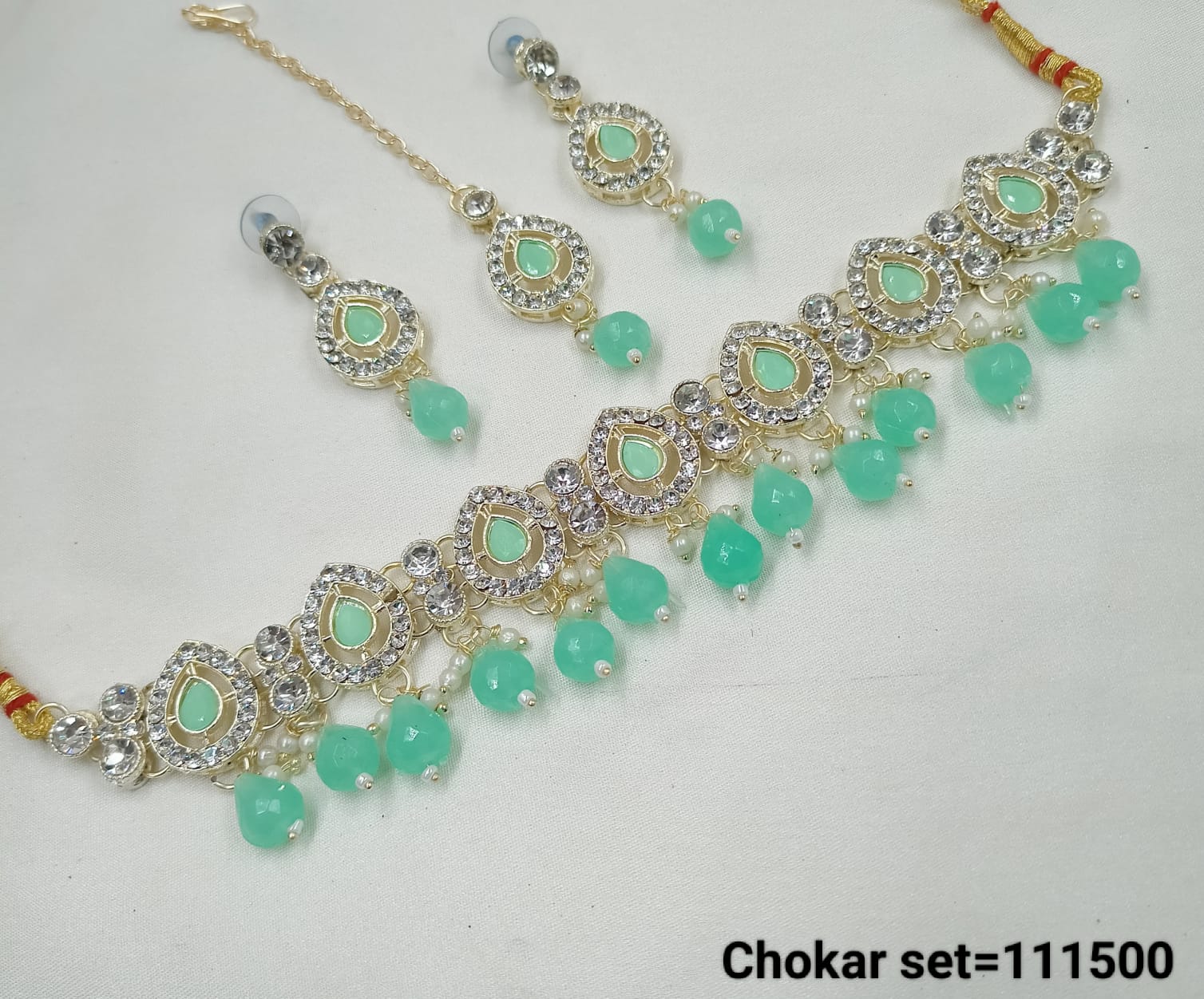 Gold Plated Choker Necklace Set