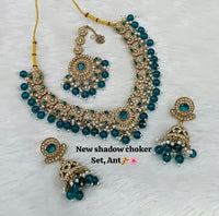 Handcrafted Shadow Choker & Earrings Set – Perfect for Special Occasions