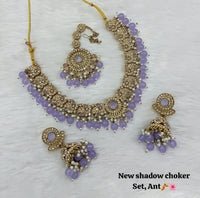 Handcrafted Shadow Choker & Earrings Set – Perfect for Special Occasions