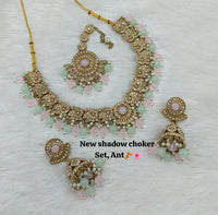 Handcrafted Shadow Choker & Earrings Set – Perfect for Special Occasions