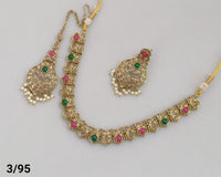 Antique Gold Plated Choker Necklace Set