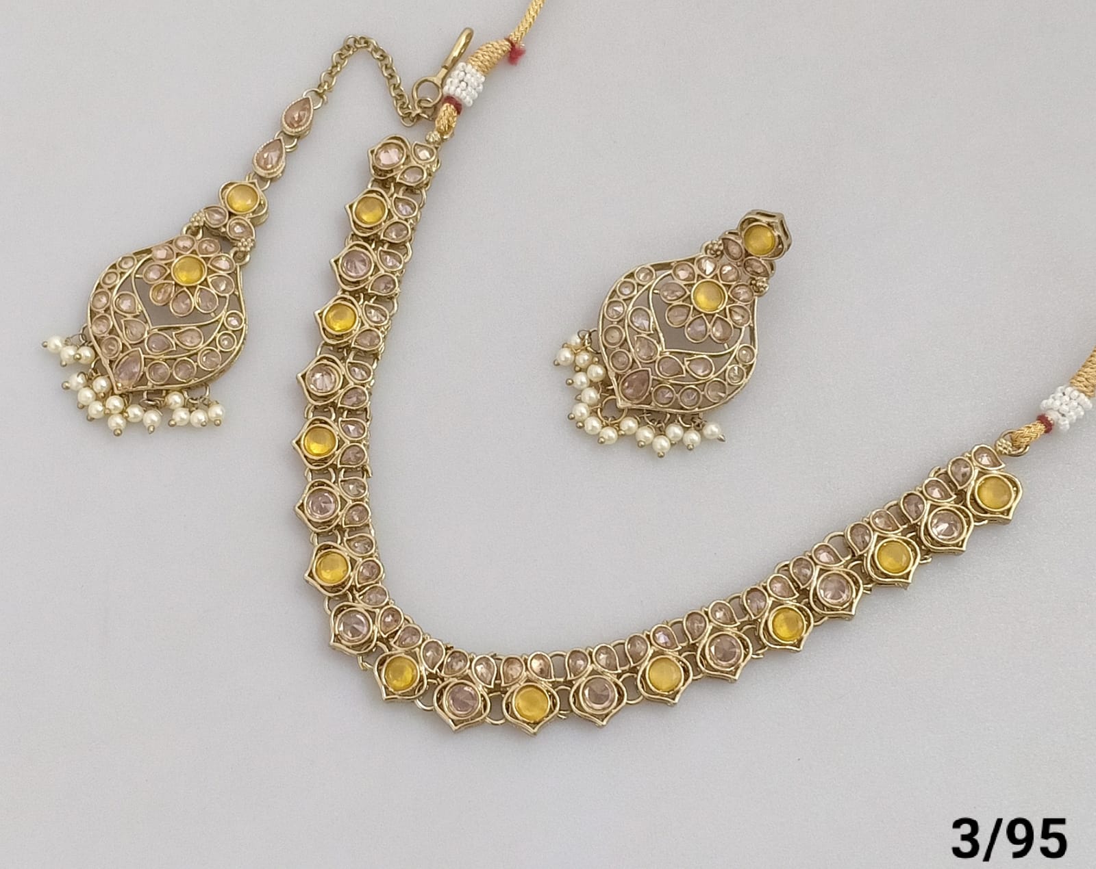 Antique Gold Plated Choker Necklace Set