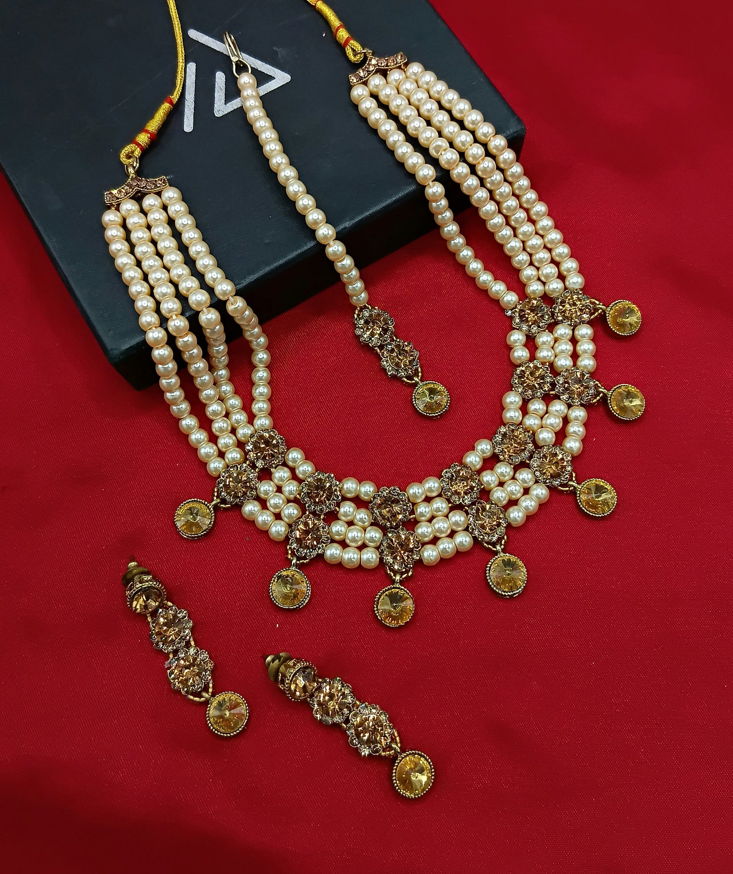 Antique Gold Plated Choker Necklace Set