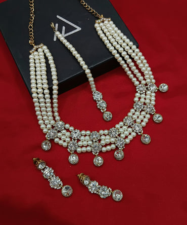 Antique Gold Plated Choker Necklace Set