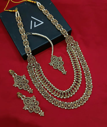 Antique Gold Plated Long Jewellery Set