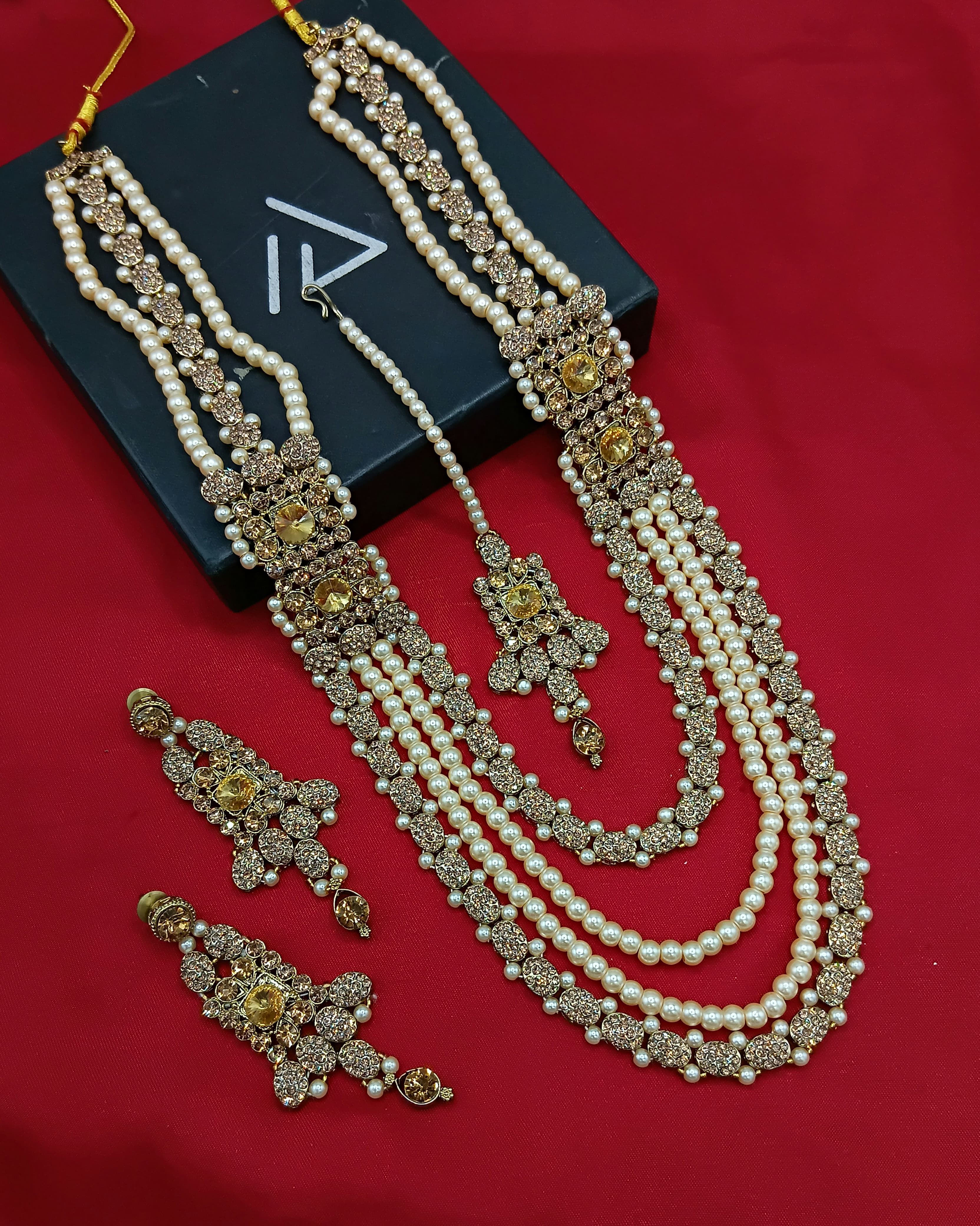 Antique Gold Plated Long Jewellery Set
