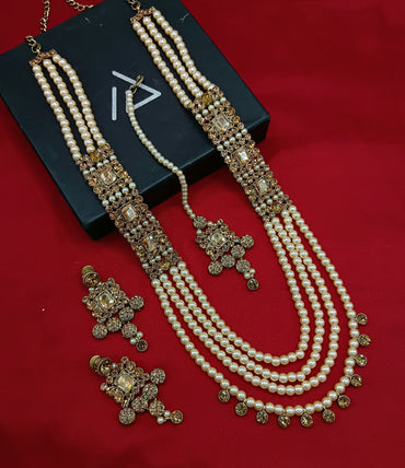 Antique Gold Plated Long jewellery Set