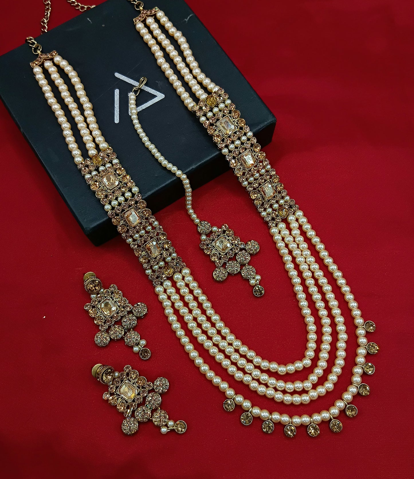 Antique Gold Plated Long jewellery Set