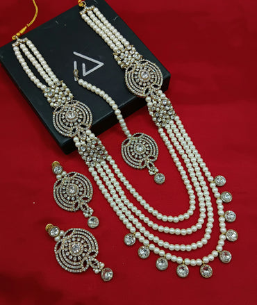 Antique Gold Plated Long Jewellery Set