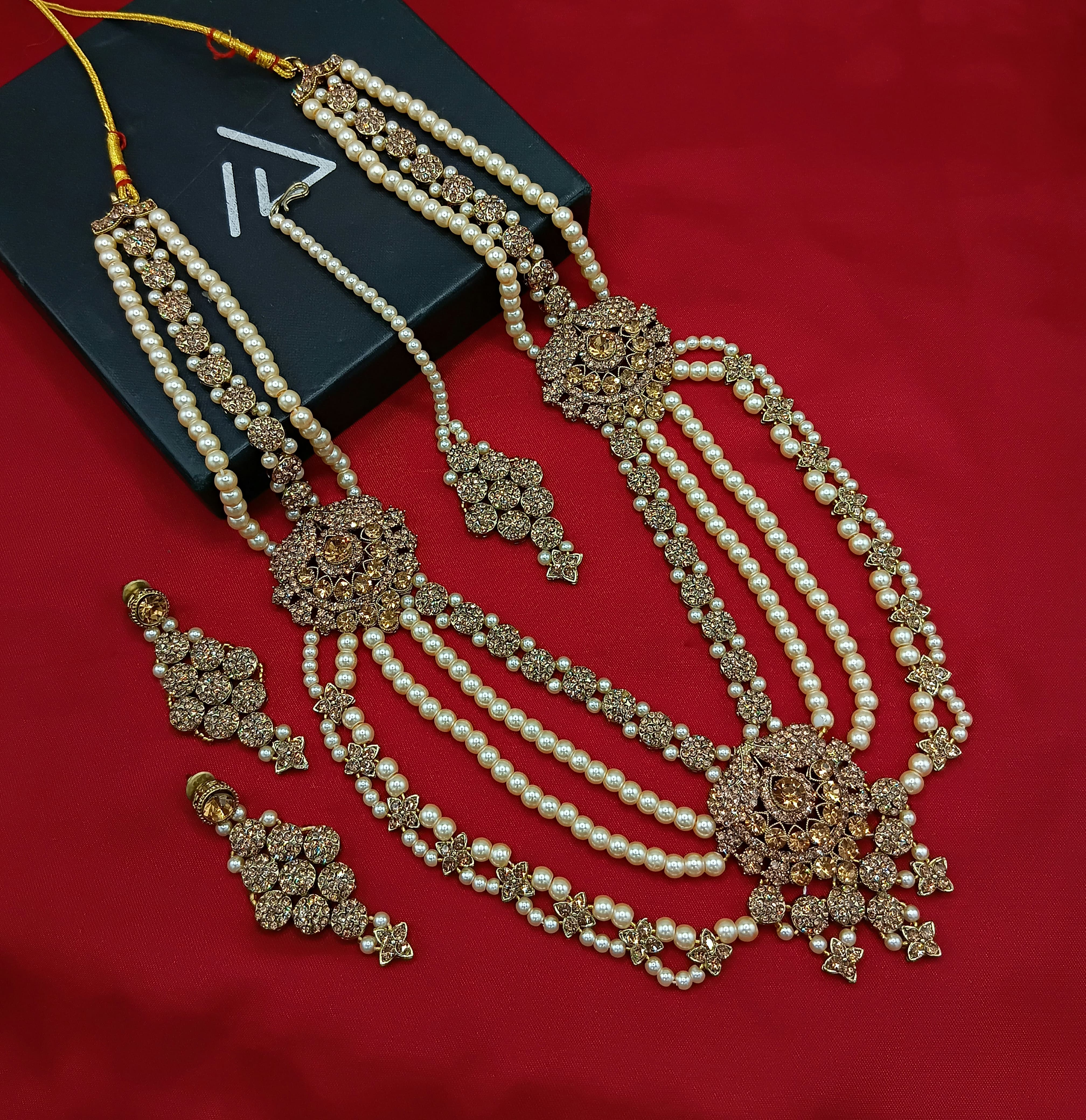 Antique Gold Plated Long Jewellery Set