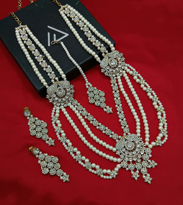Antique Gold Plated Long Jewellery Set