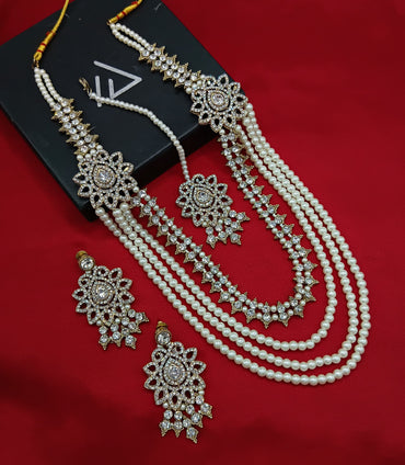Antique Gold Plated Long Jewellery Set