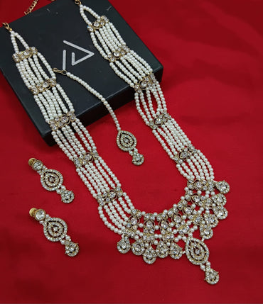 Antique Gold Plated Long jewellery Set
