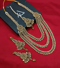 Antique Gold Plated Long Necklace Set