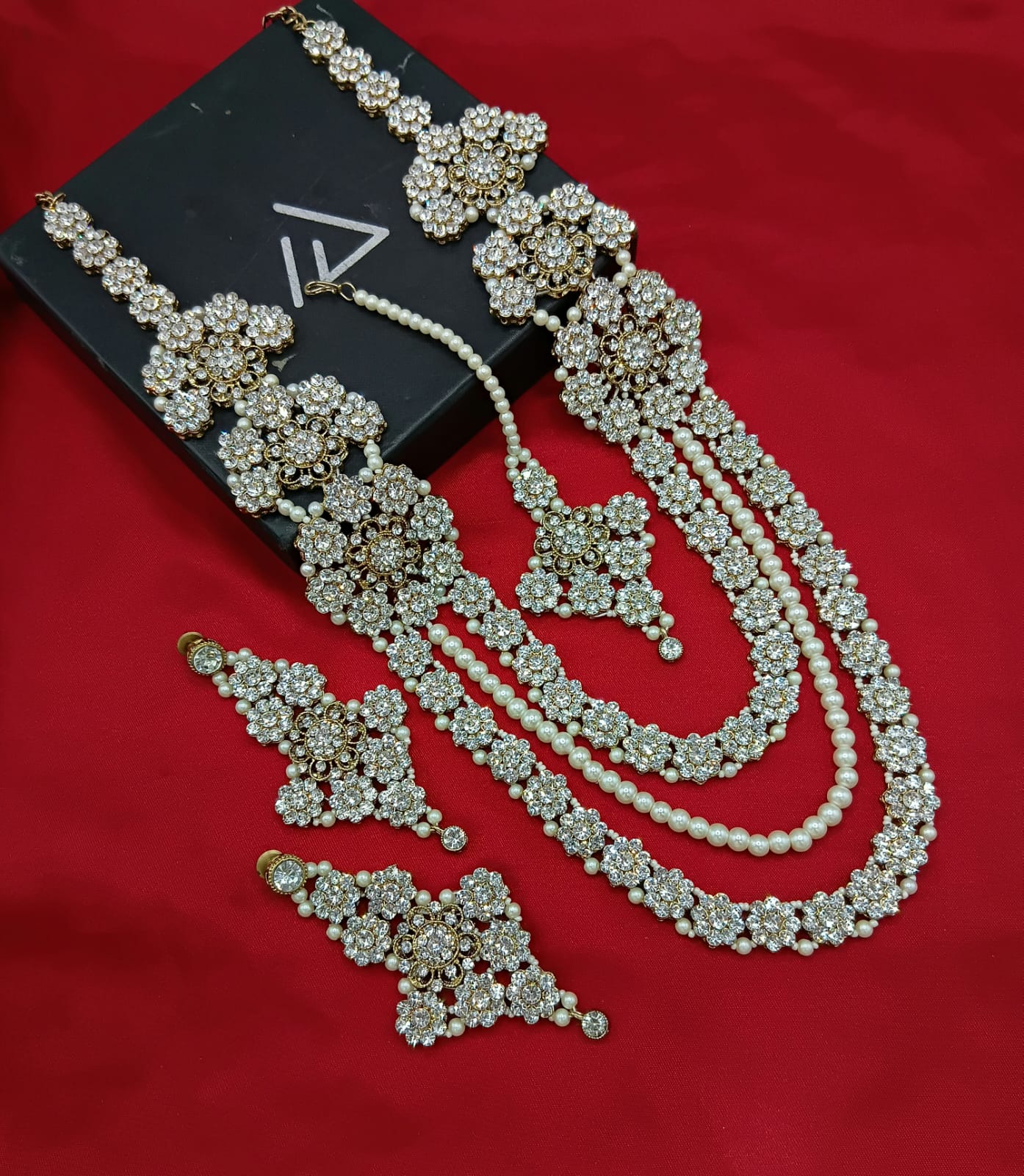 Antique Gold Plated Long Jewellery Set