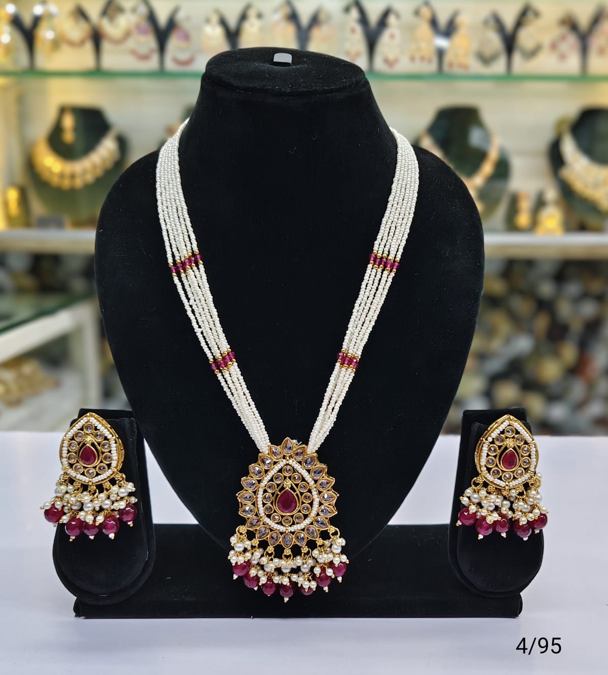Gold Plated Long Jewellery Set