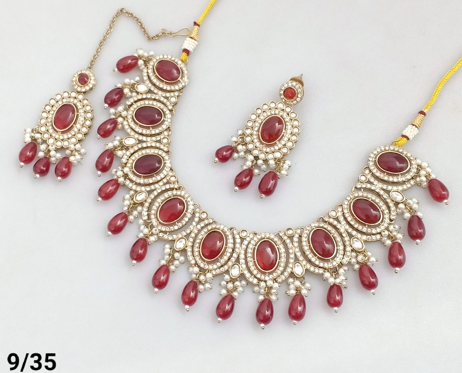 Antique Gold Plated Choker Necklace Set