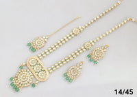 Gold Plated Long Kundan Jewellery Set
