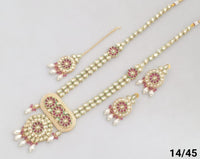 Gold Plated Long Kundan Jewellery Set