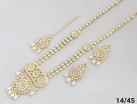 Gold Plated Long Kundan Jewellery Set
